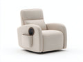 Sillones reclinables tapizados 92x88x102 cm - beige - sillón acolchado con reposabrazos para salón