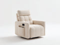 Sillones reclinables de tela borreguito 86x92x105 cm - beige - diseño moderno para salón