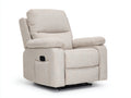 Sillones reclinables de tela acolchada 94x96x105 cm - beige - diseño cómodo para salón